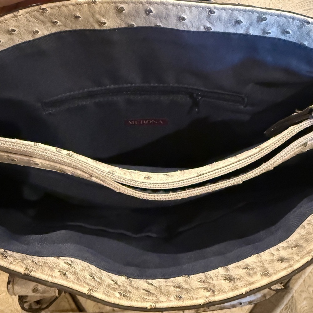 Merona Ostrich Textured Gray Tote Bag - Picture 8 of 10